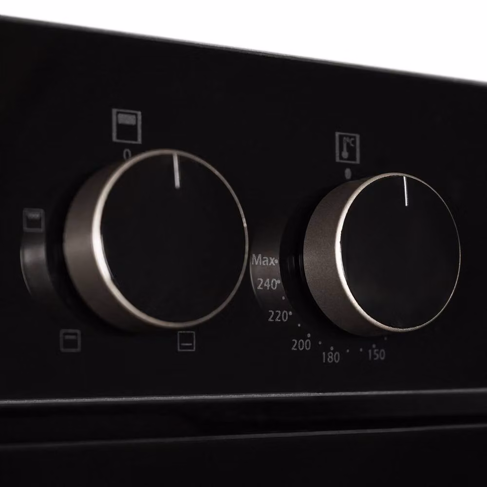 Montpellier MBIDO90 Black Built-in Double Electric Ovens, W/H/D: 60 x 59.5 x 55 cm, A/A Energy Rating – 3