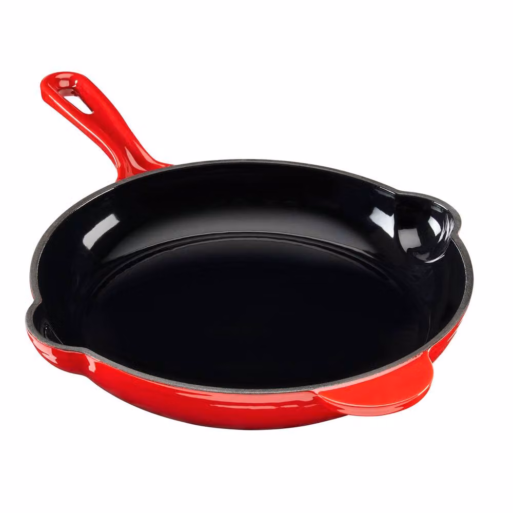 Cooks Professional Red Enamelled Cast Iron 26cm Frying Pan – 2