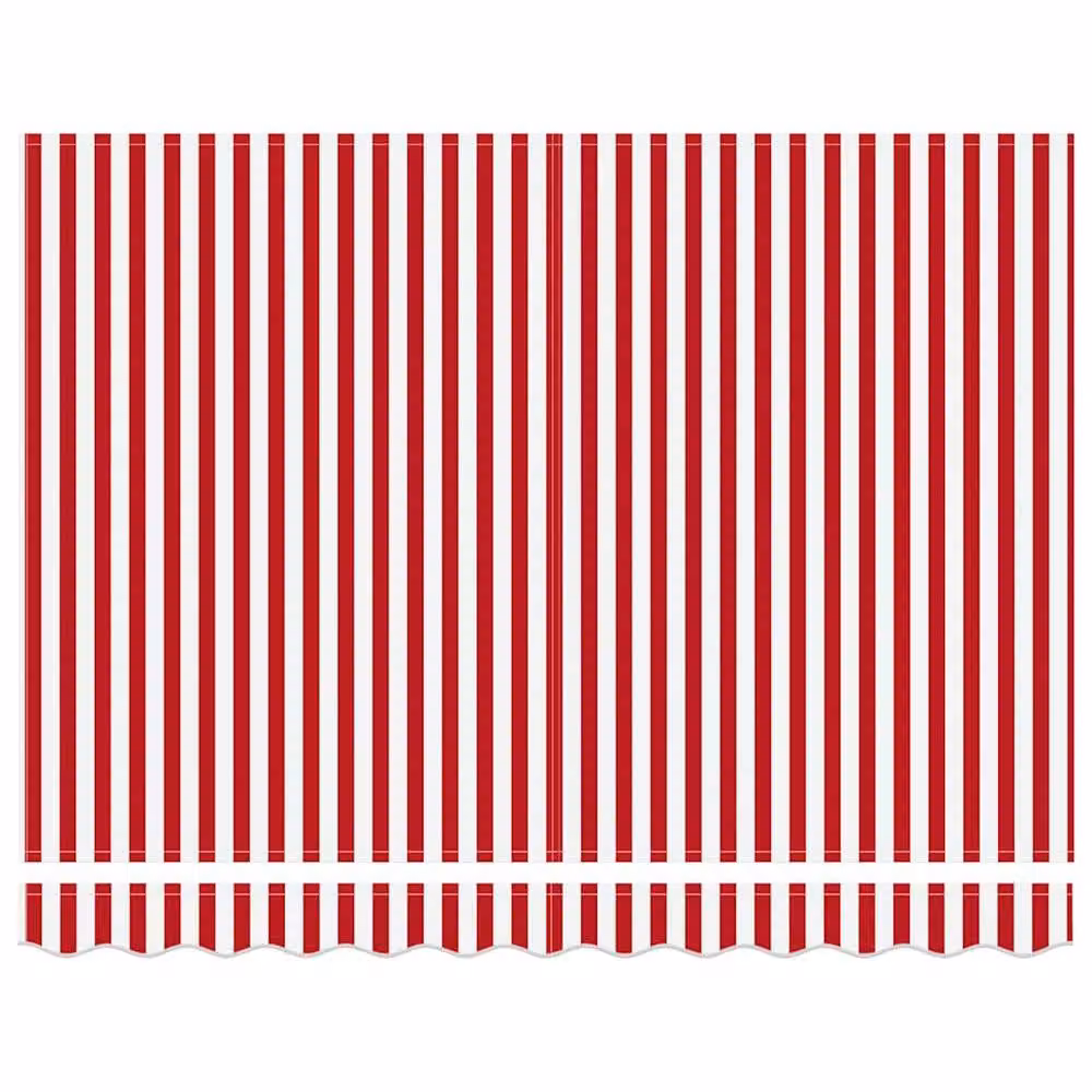 Berkfield Home Manual Retractable Folding Arm Awning in Red and White Stripe, W: 300 cm, D: 250 cm – 3