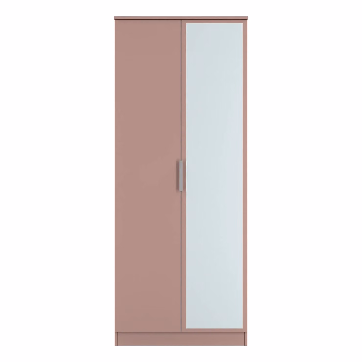 Ready Assembled 2 U Dover 2 Door Mirrored Wardrobe in Dusty Pink – 2