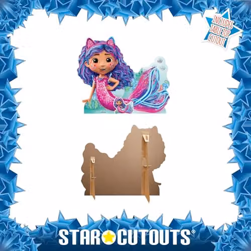 Star Cutouts SC4769 Mermaid Gabby from Gabby’s Dollhouse Lifesize Cardboard Cutout, Multicolour, Height: 95 cm – 3