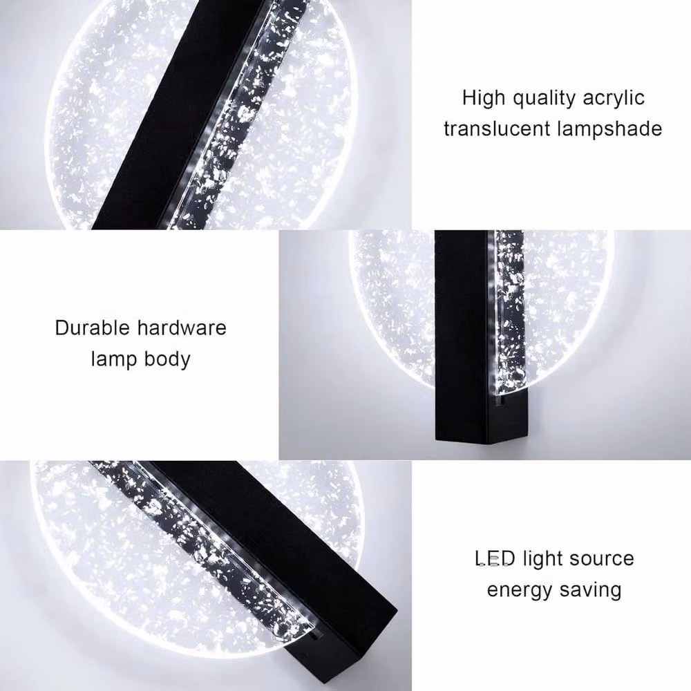 SPETLEK 12W Modern LED Wall Light in Black with Cool White Illumination – 3
