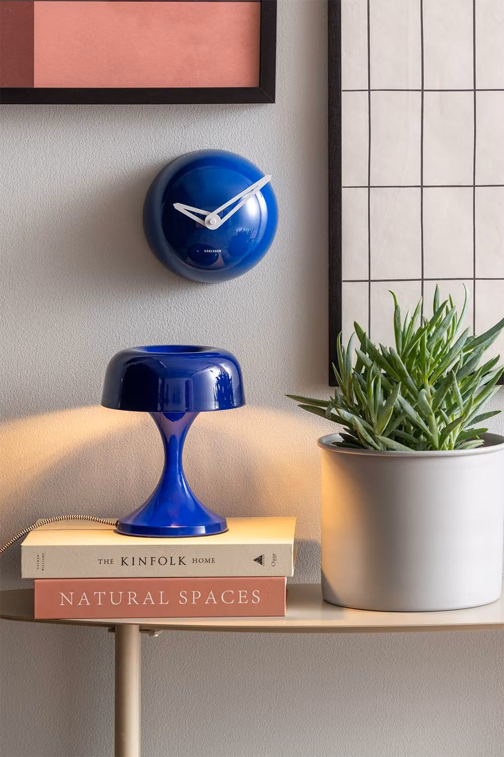 PRESENT TIME Leitmotiv Moda Retro Iron Table Lamp in Cobalt Blue – 2