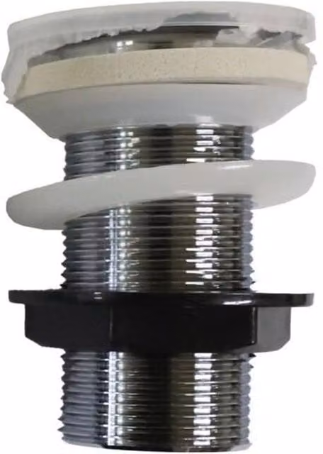 Securplumb Waste Pipe Plug in Silver Chrome with Threaded Stem