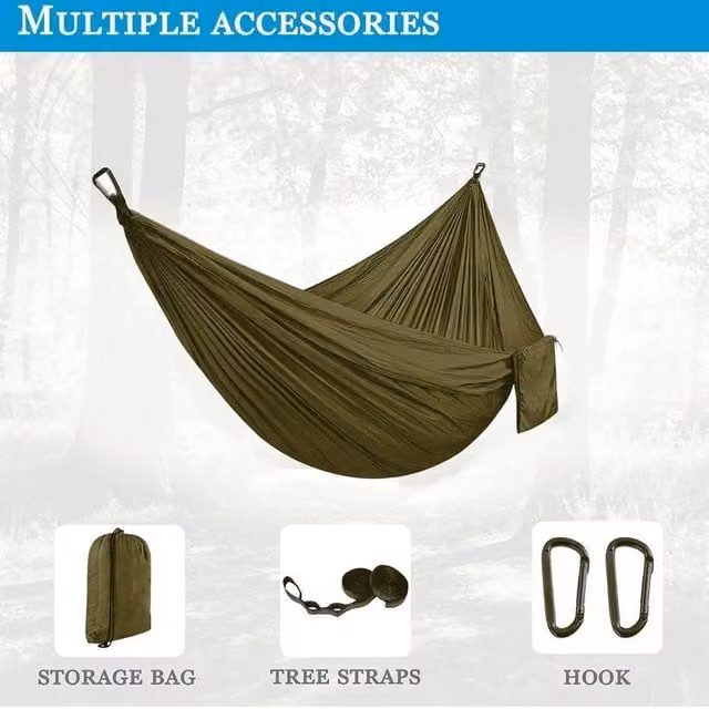 SPETLEK 2 Person Double Camping Hammock Chair in Green – 1