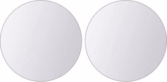 Berkfield Home Decorative 16 Piece Round Silver Glass Mirror Tiles with Adhesive