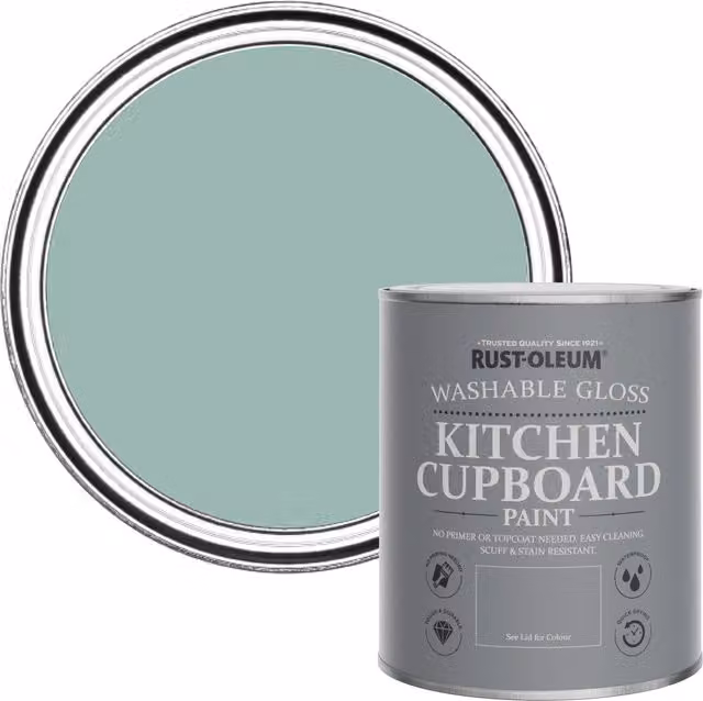 Rust-Oleum Gloss Kitchen Cupboard Paint in Blue, 0.75 l