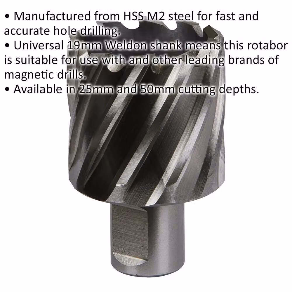 Loops M2 Steel Annular Metal Core Drill Bit Silver, Diameter: 40 mm, Depth: 25 mm – 2