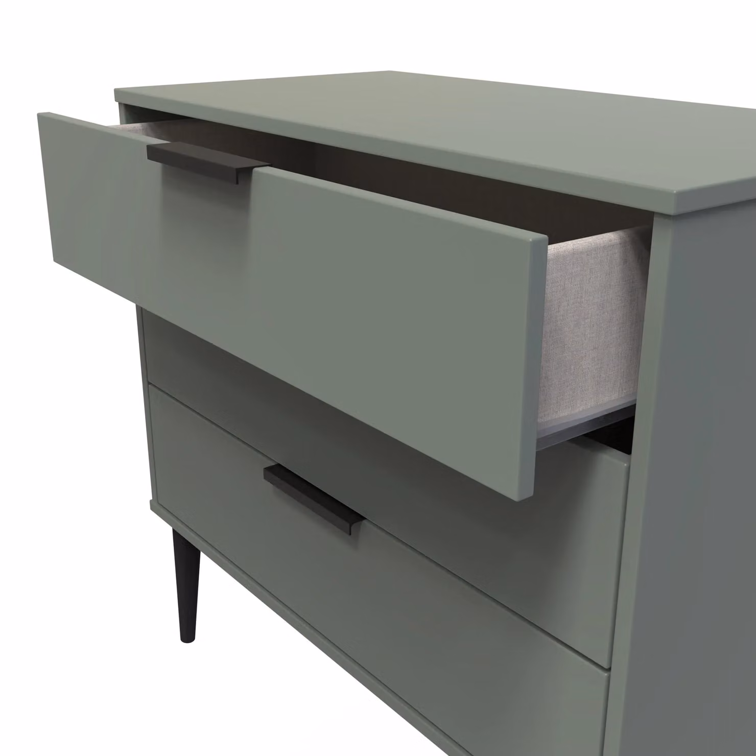 Ready Assembled 2 U Fuji 3 Drawer Chest in Pale Green – 3