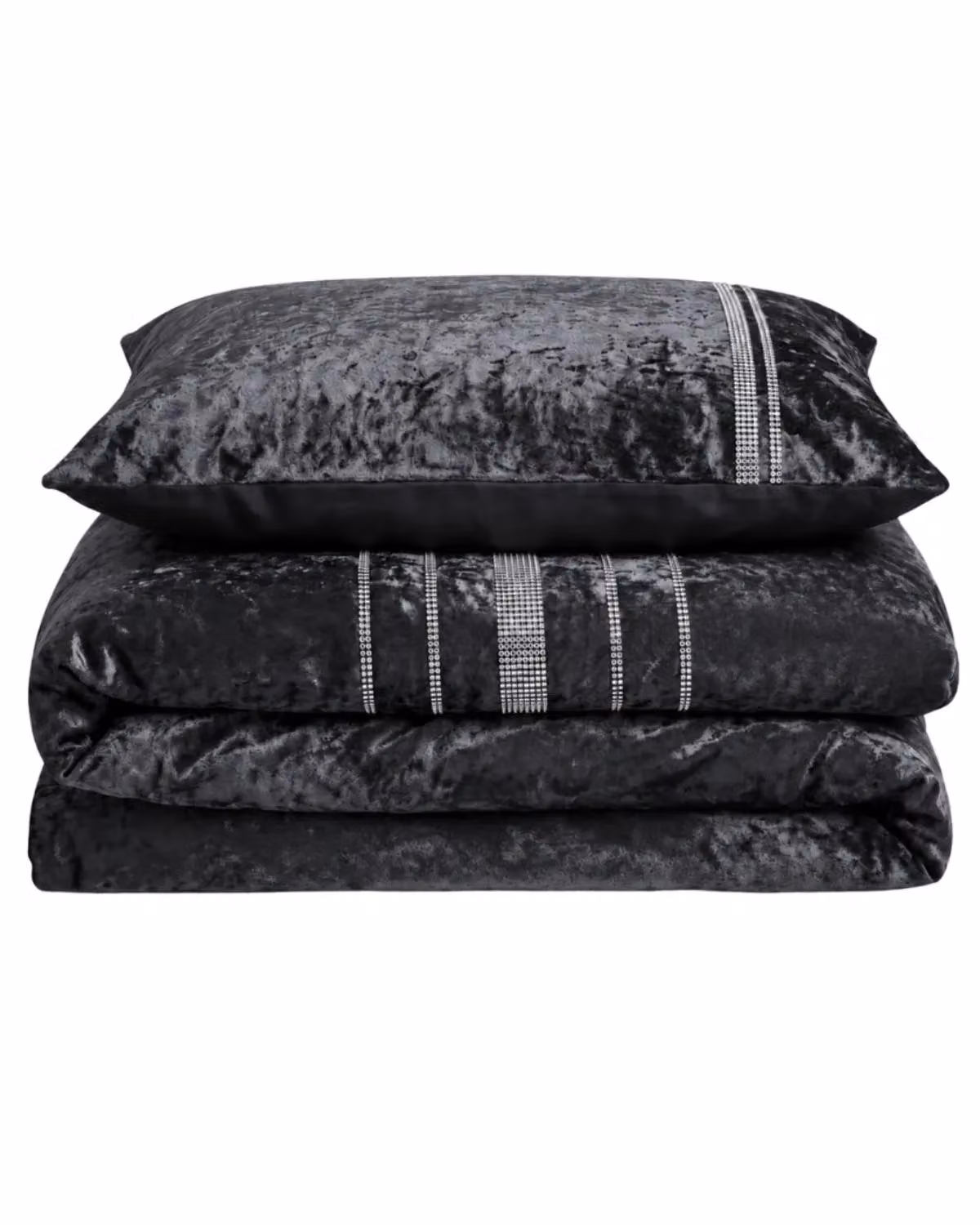 Intimates Rienzo Diamante Duvet Cover and Pillowcase Set in Grey, W/D/H: 140 x 200 cm and 90 x 200 cm – 2