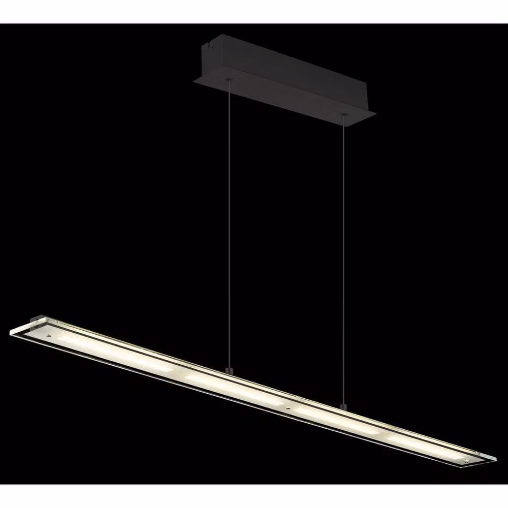 Netlighting Novak Bar Pendant Ceiling Light in Matt Black with Dimmable LED and Adjustable Height – 2