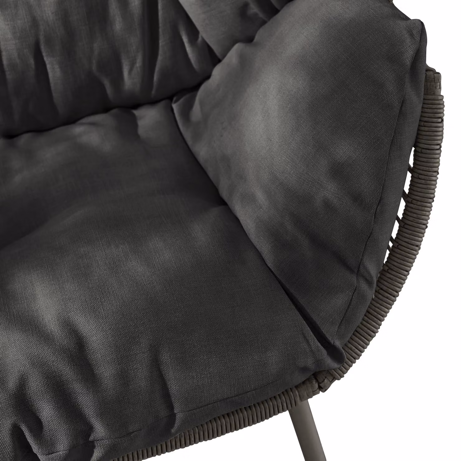 FurnitureboxUK Egg Grey Rattan Double Chair for Indoor and Outdoor Use – 4