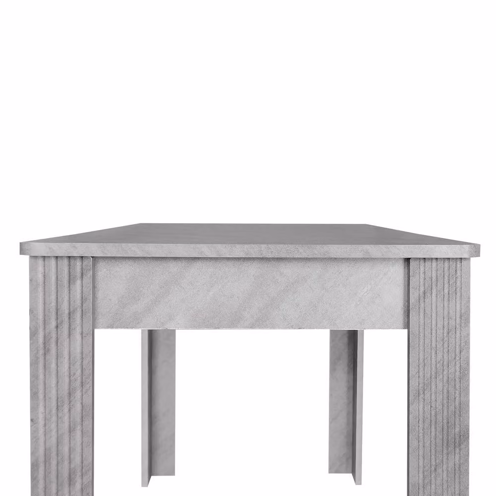 Merax Modern Rectangular Dining Table in Grey for 4 Persons – 4