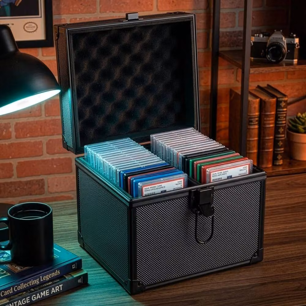 VOGREX Black Aluminum Alloy Graded Sports Trading Card Storage Box – 2