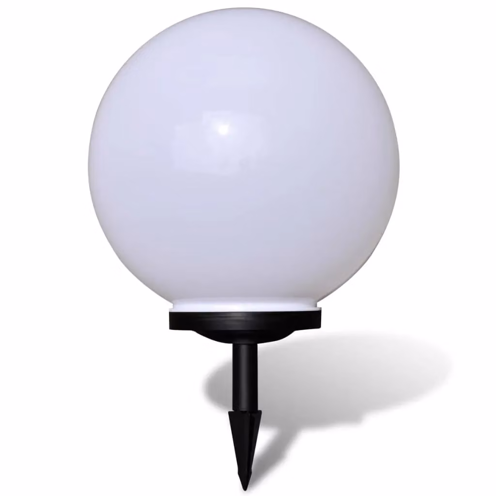 Berkfield Home Solar LED Outdoor Pathway Lamp with Ground Spike and Dusk Sensor, White, Height: 40 cm – 2