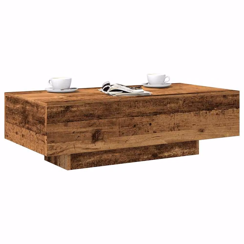 Berkfield Home Decorative Coffee Table in Brown Old Wood, W/D/H: 100 x 49.5 x 31 cm – 2