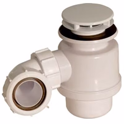 Mcalpine White Mushroom Flange Shower Trap with 50mm Seal and 70mm Flange STW2-R