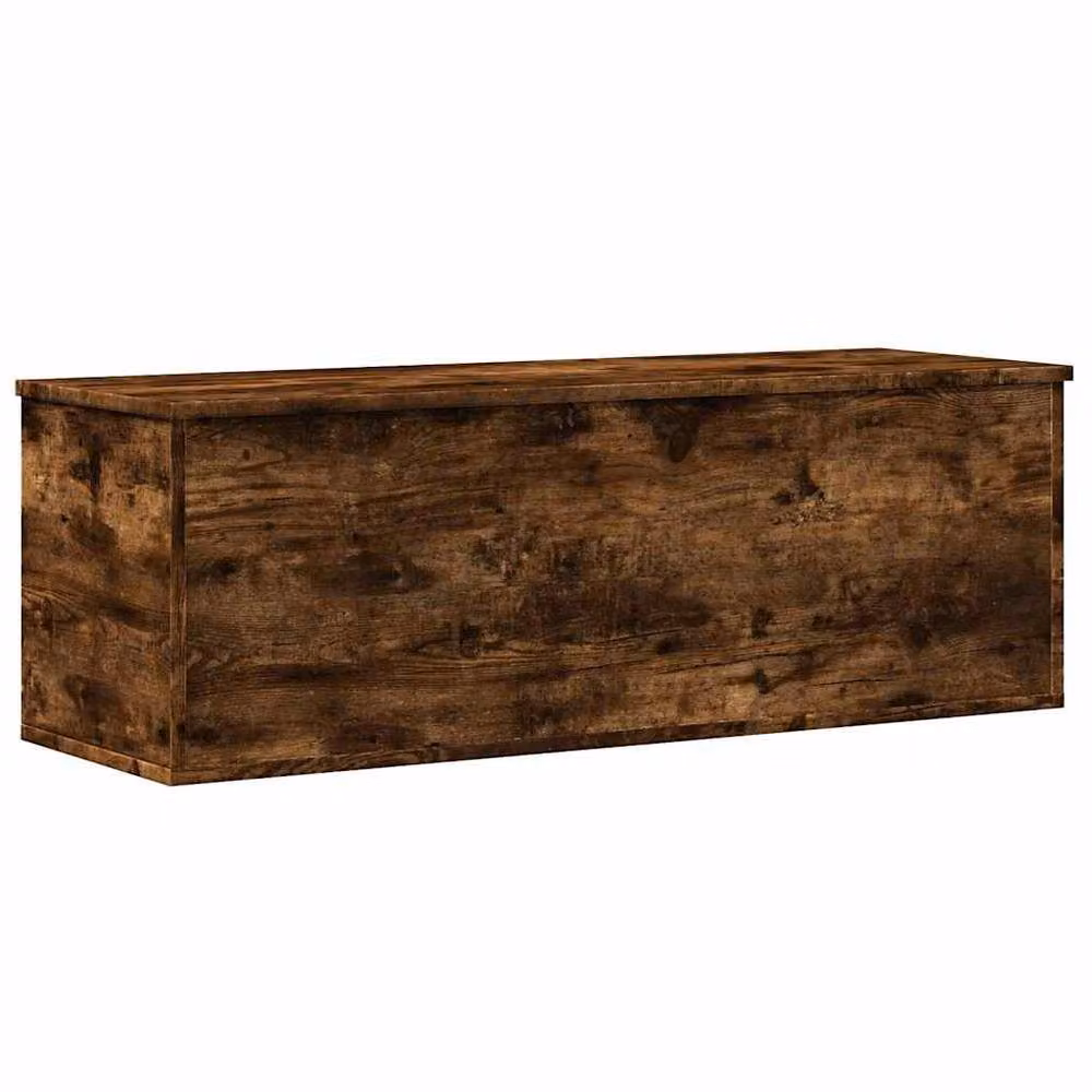 Berkfield Home Storage Box in Smoked Oak Brown, W/D/H: 102 x 35 x 35 cm – 3