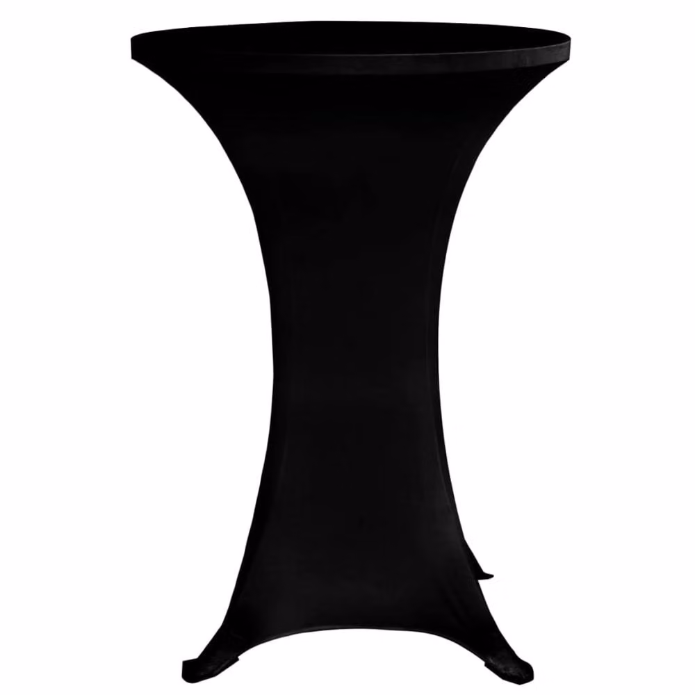 Berkfield Home Black Stretch Standing Table Covers, 4 Pack, 60 cm – 4