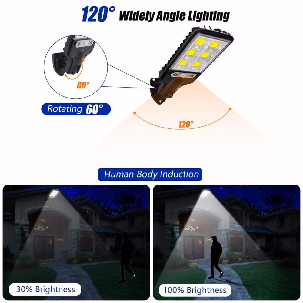 Kelvenix Solar LED Outdoor Wall Light with PIR Motion Sensor and Remote Control, Black – 7
