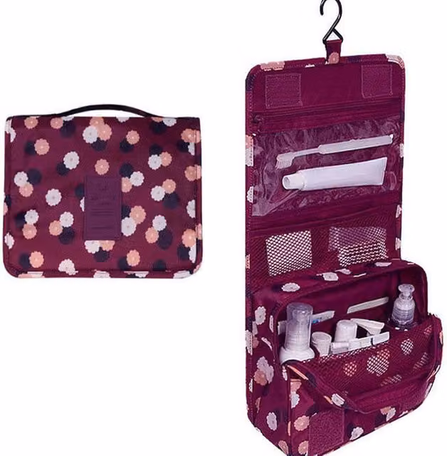 Leaper Pack of 2 Foldable Portable Travel Storage Bags in Red