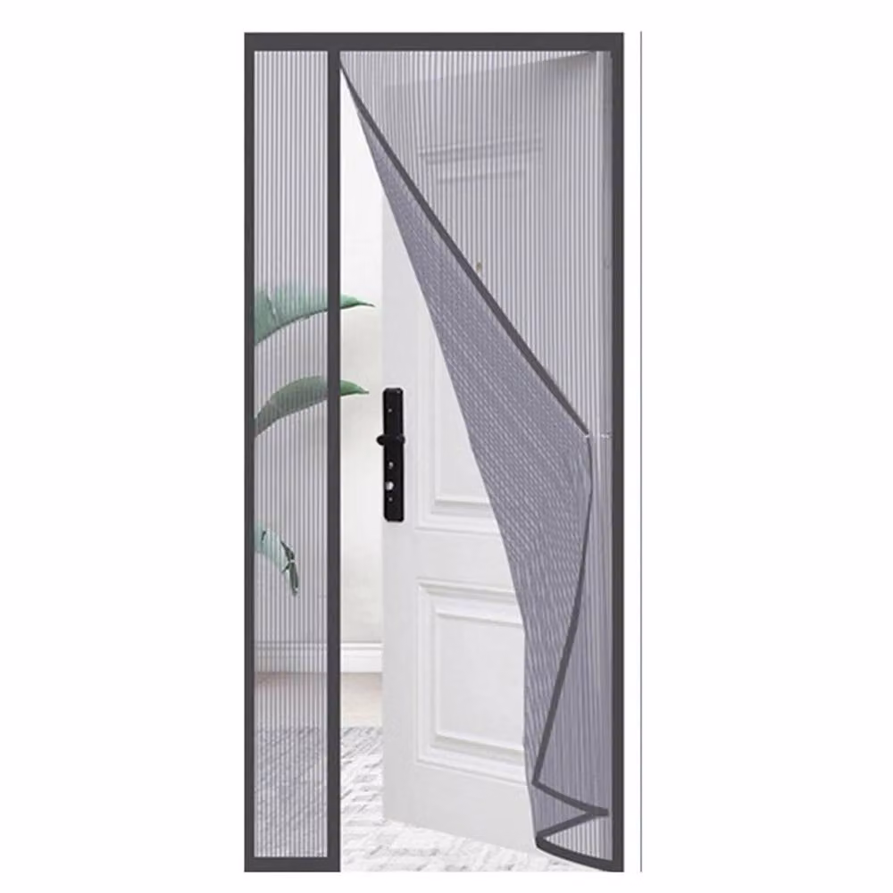 PAWNORA Heavy Duty Magnetic Mesh Screen Door Mosquito Net Curtain, Grey, W: 90 cm, H: 210 cm – 2