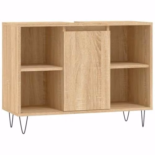 vidaXL Industrial Bathroom Cabinet in Brown, W/D/H: 80 x 33 x 60 cm