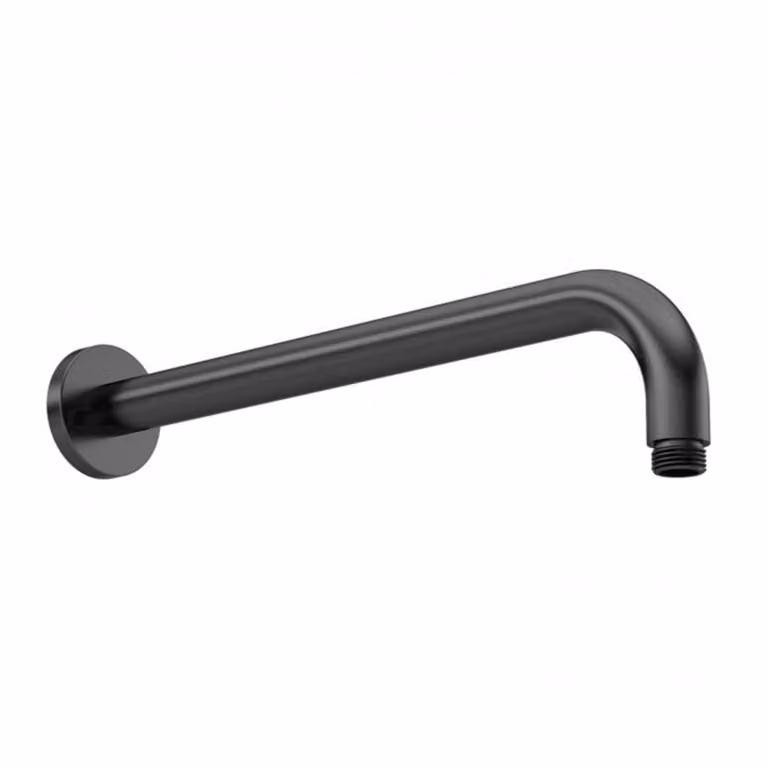 Windon Matt Black Round Wall Mounted Shower Arm 50mm