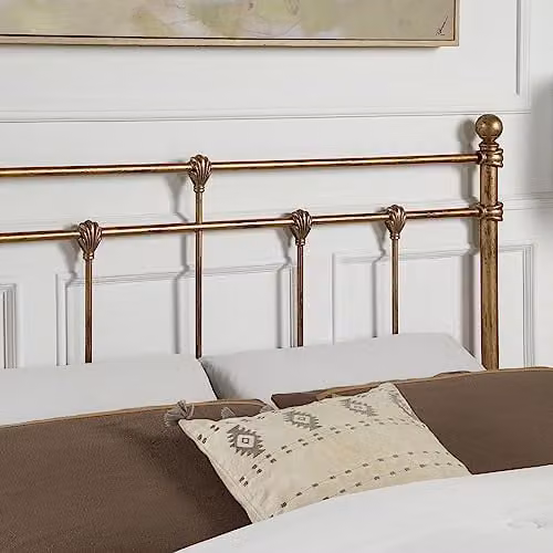 SlumberWorx Bayford Traditional Vintage Style Metal Bed Frame in Bronze, King Size (W/D/H: 180 x 200 x 120 cm) – 3