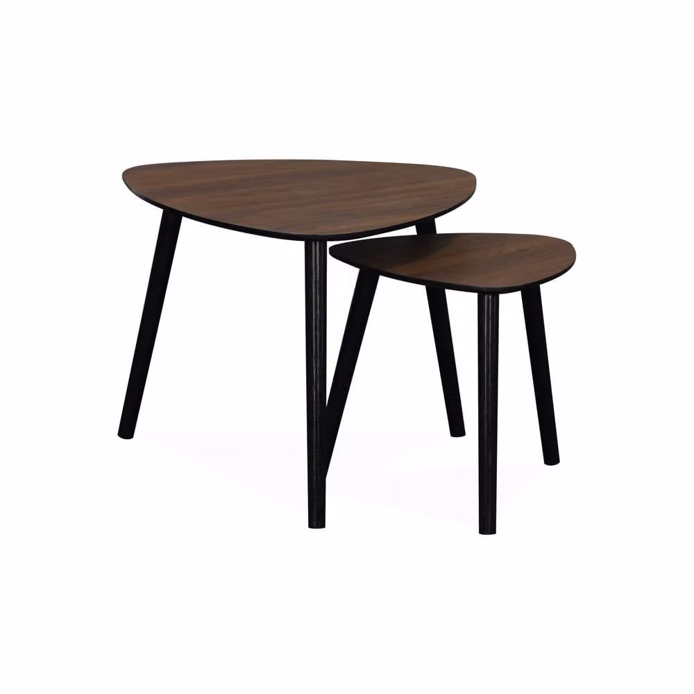 sweeek Scandinavian Nesting Tables in Dark Brown MDF – 2