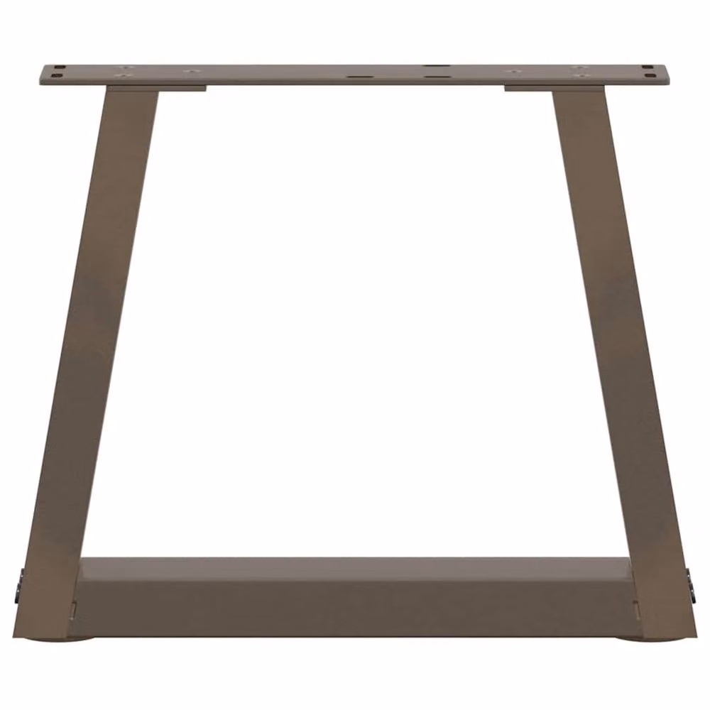 Berkfield Home V-Shape Dining Table Legs, 2 Pieces, Brown Steel, W/D/H: 40 x 30 x 31.3 cm – 3