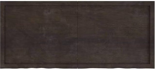 Berkfield Home Wall Mounted Oak Shelf in Dark Brown and Grey, W: 140 cm, D: 60 cm, H: 60 cm