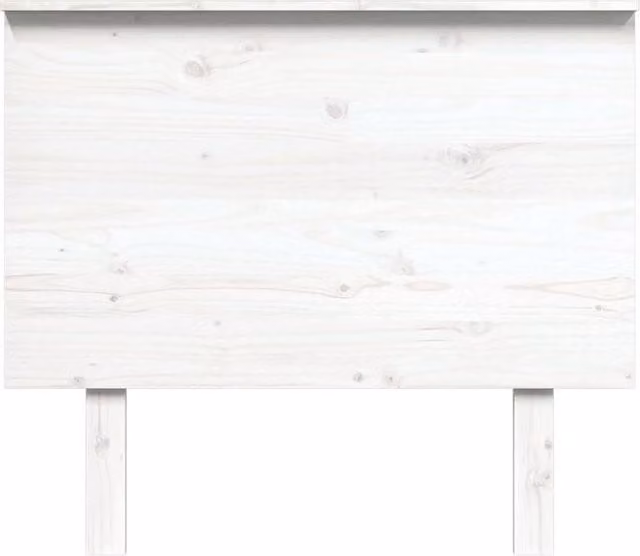 Berkfield Home Beautiful Bed Headboard in White Solid Wood Pine, W: 94 cm, D: 6 cm, H: 82.5 cm