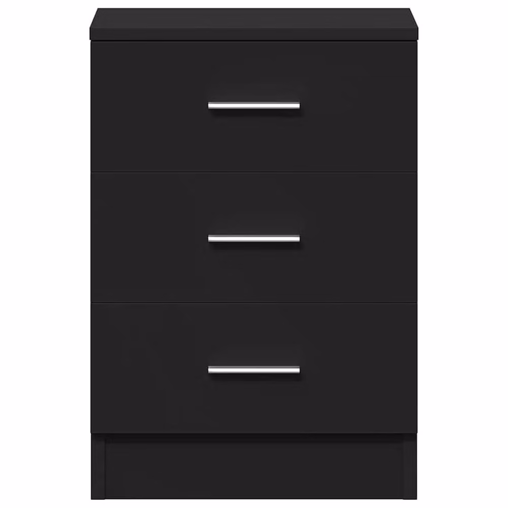 Berkfield Home Elegant Bedside Cabinets, 2 Piece Set in Black, W/D/H: 38 x 35 x 56 cm – 3