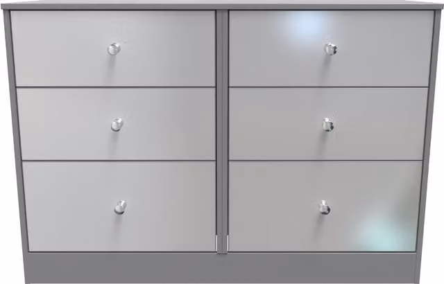 Ready Assembled 2 U Taunton 6 Drawer Wide Chest in Matt Dark Grey – 1