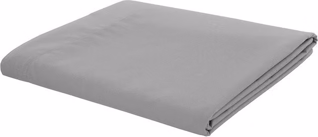 Catherine Lansfield Easy Iron Percale Cotton Blend Single Flat Sheet, Grey, W/D/H: 90 x 200 cm – 2