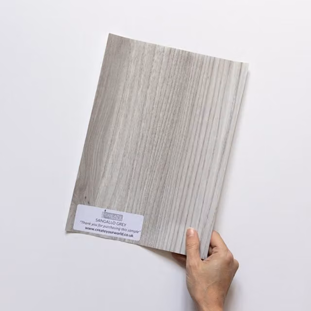 dc fix Sangallo Grey Self Adhesive Vinyl Film for Kitchen Doors and Worktops, A4