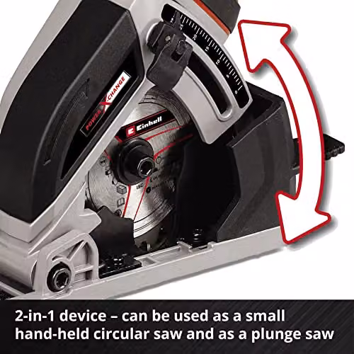 Einhell TE-CS 18/89 Li-Solo Cordless Mini Circular Saw in Red and Black – 4