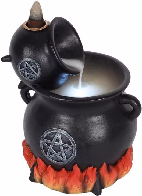 Something Different Cauldron Backflow Incense Burner in Black, W/D/H: 16 x 16 x 13 cm – 1