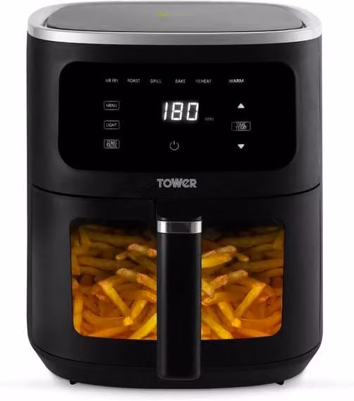 Tower Vortx 8L Vision Hot Air Air Fryer in Black