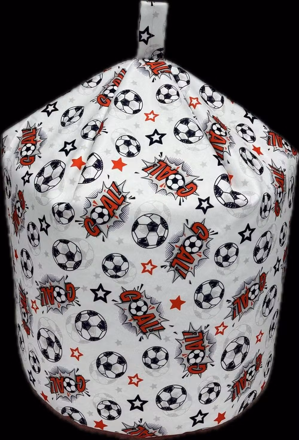 Kaikoo White Goal Print Fabric Beanbag with Carry Handle – 2