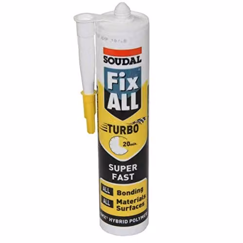 Soudal Fix ALL Turbo MS Polymer Sealant, White, Paintable
