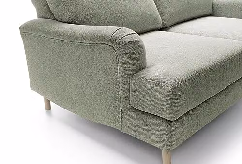 Abakus Direct Harper 2 Seater Sofa in Pickle Green Smart Chenille Fabric – 3