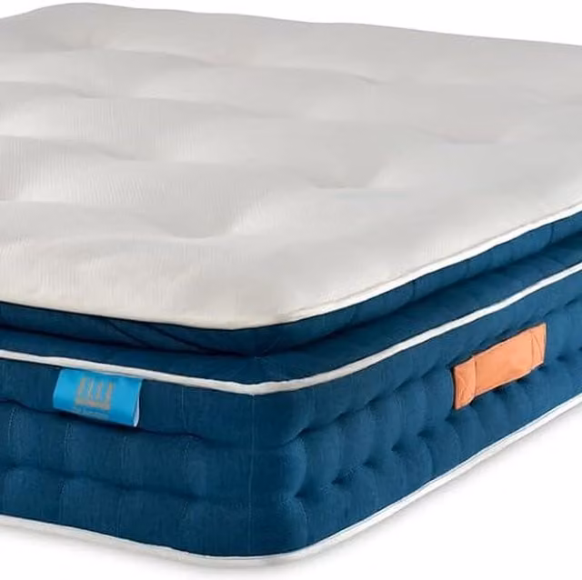 ELLE Decoration Blue Hybrid Fabric Pillowtop Luxury Mattress W/D: 120 x 200 cm