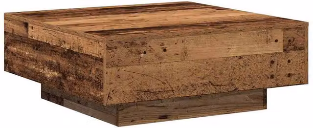 Berkfield Home Square Coffee Table in Brown Oak Wood, W/D/H: 80 x 80 x 31 cm – 1