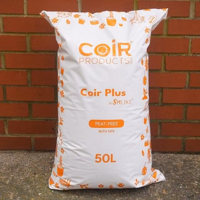 Coir Products CoirPlus with NPK Potting Soil, 50 l, Brown