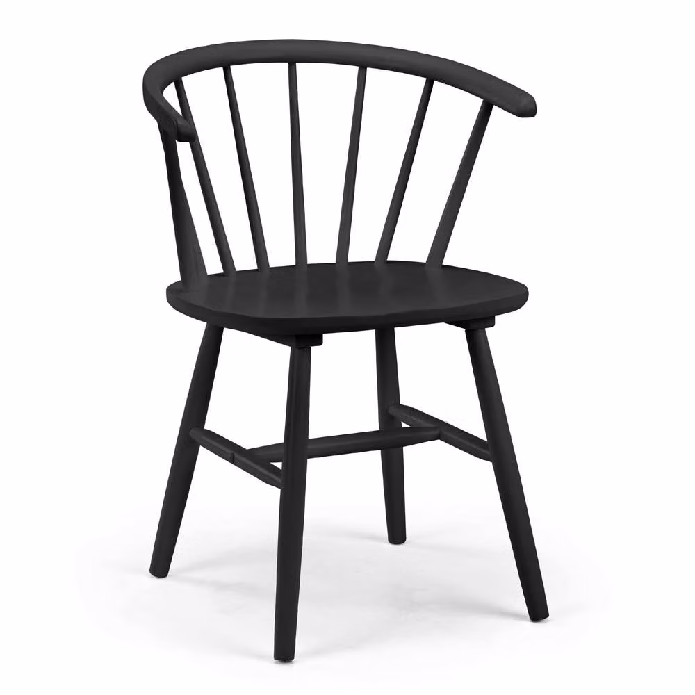 Cheshire Bellano Premium Black Scandinavian Dining Chairs with Armrests - Set of 2 – 2