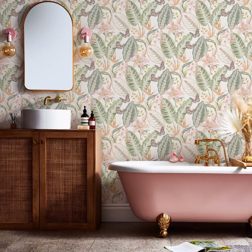 Envy Eden Pastels Natural Floral Wallpaper in Beige, Width: 52 cm, Length: 1000 cm – 3