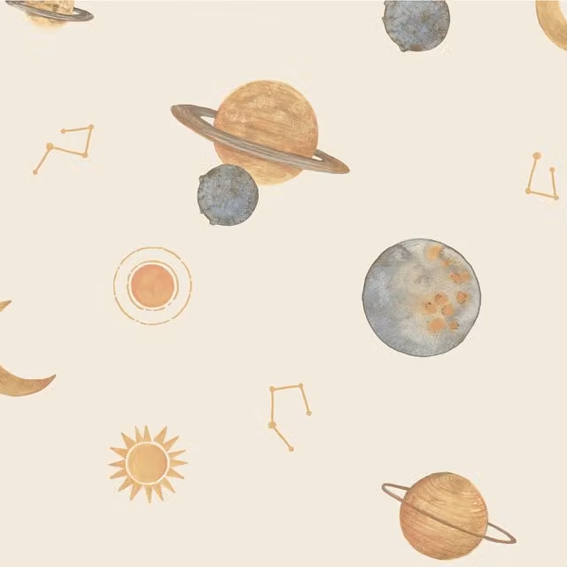 Grandeco Wallpaper in Gold, Blue and Beige