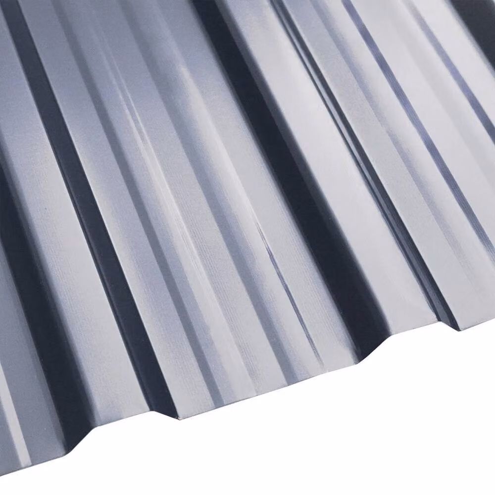 FLAVORA 12 Pack Galvanised Corrugated Metal Roofing Tiles in Dark Grey, W: 52 cm x L: 1000 cm – 3